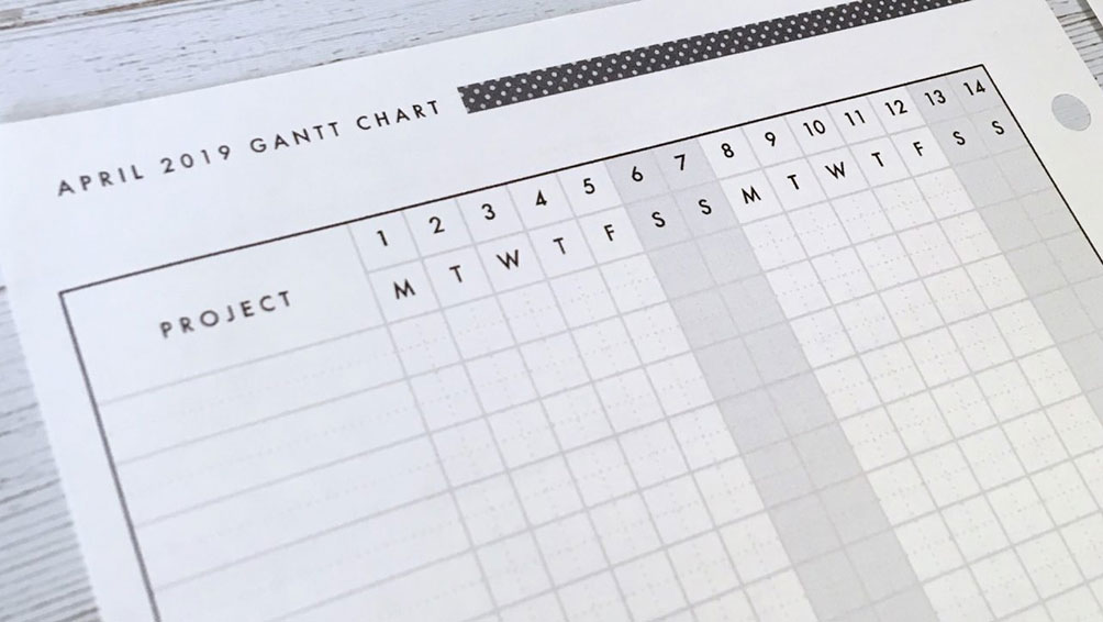 作業工程を管理したい人向けガントチャートタイプ
